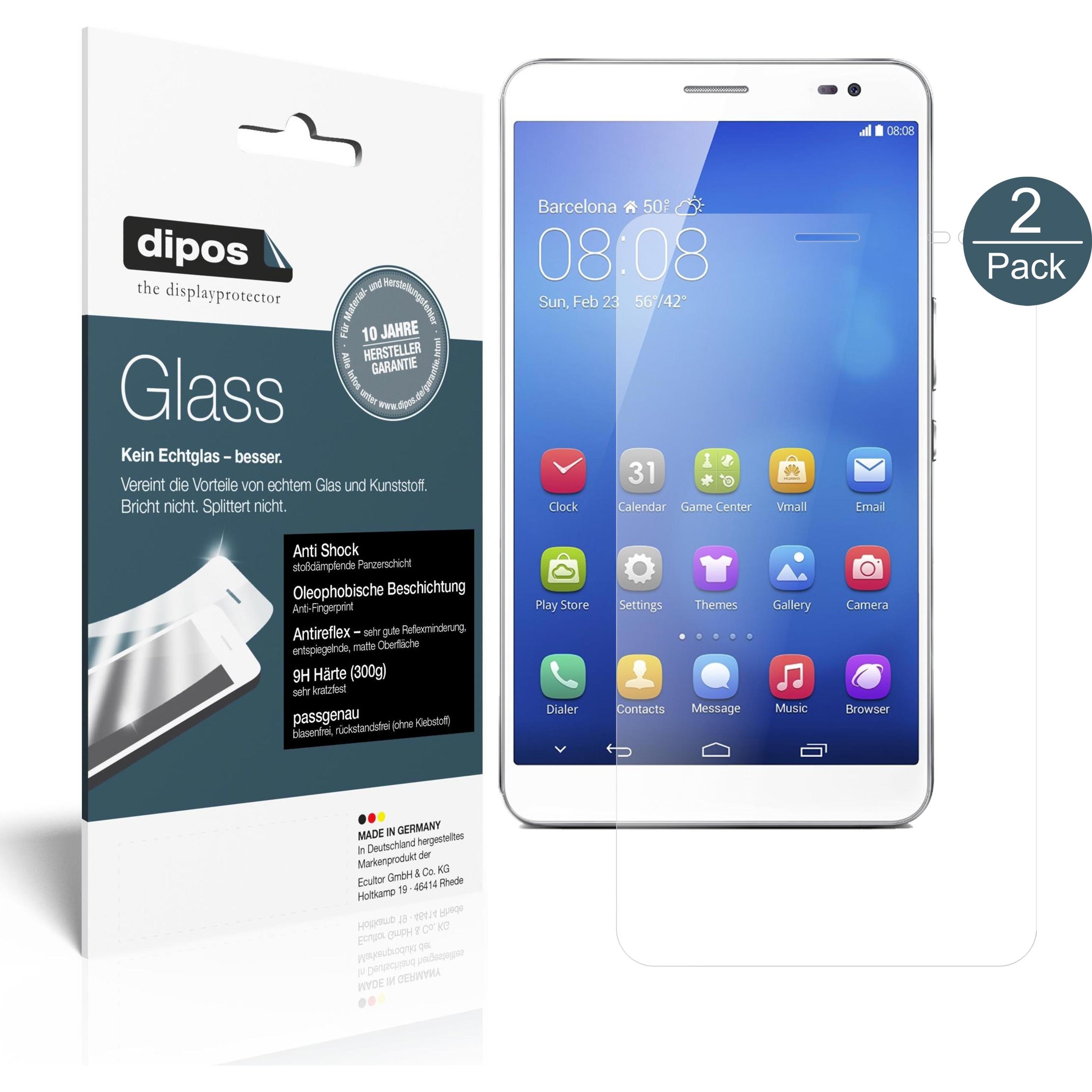 Dipos Displayschutz Anti-Shock (2 Stück, Huawei MediaPad X1), Tablet Schutzfolie