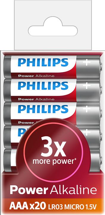 Actual product image Philips Battery LR03P20T/10 (20 pcs., AAA)