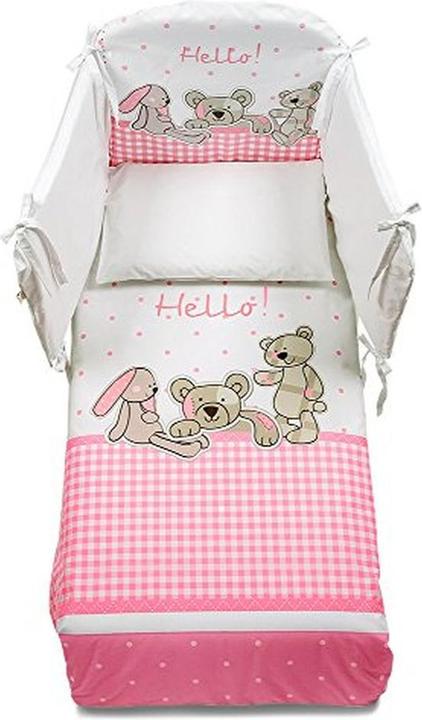 Italbaby Maxi Hello Bedding Set, 5-Piece, Removable Quilt, Made in Italy