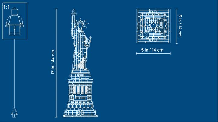 Productafbeelding LEGO Architecture End-Of-Live Set Freiheitsstatue - 21042 NEU! Teile 1685x (21042)
