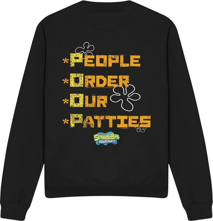Immagine prodotto Spongebob Squarepants People Order Our Patties Felpa Adulto Unisex (S)