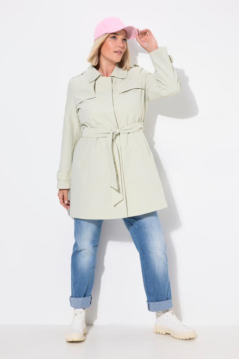 Produktbild Ulla Popken Trenchcoat, A-Linie, Hemdkragen, Bindegürtel (46, 48)