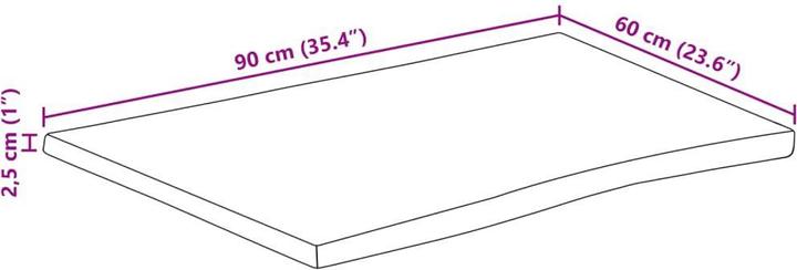 Produktbild vidaXL Tischplatte (90 x 60 cm)