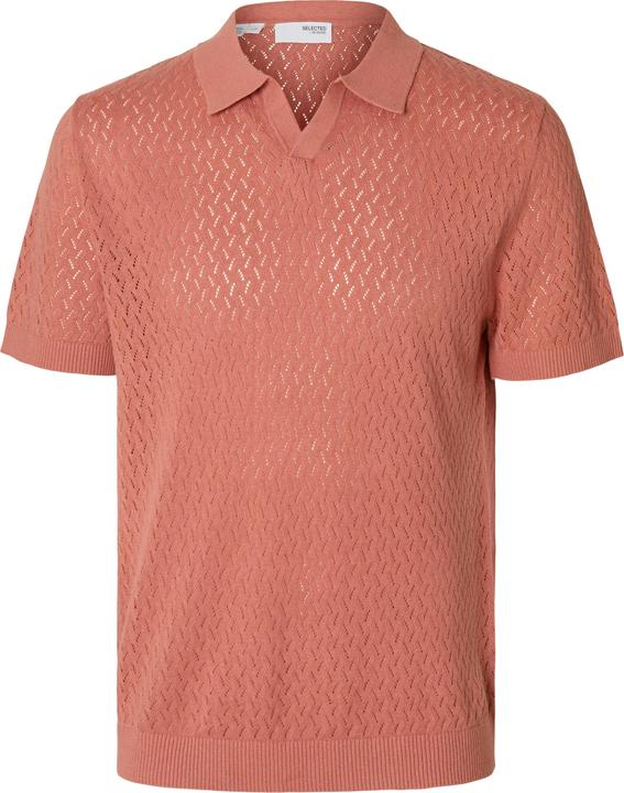 Produktbild Selected Homme Häkel-Look Polohemd aus Strick (L)