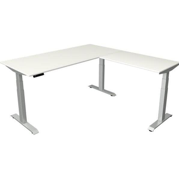 Thumbnail - Kerkmann, Schreibtisch, Move 4 elektrisch höhenverstellbarer Schreibtisch weiss rechteckig, T-Fuss-Gestell silber 180