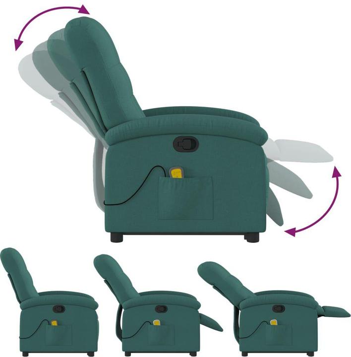 Immagine prodotto vidaXL Poltrona massaggiante con ausilio in tessuto