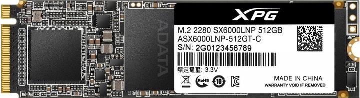 Actual product image Adata XPG SX6000 Lite (512 GB, M.2 2280)