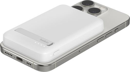 Immagine prodotto Belkin BoostCharge Pro, Quick Charge 2.0, Carica wireless, 15 W, Bianco (5000 mAh, 15 W)