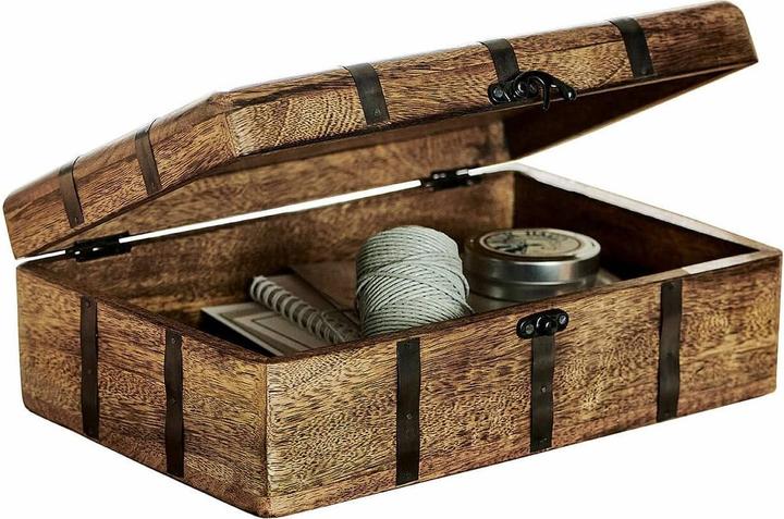 Actual product image Loberon Deco box Dennis Port brown/black (30 cm, 1x)