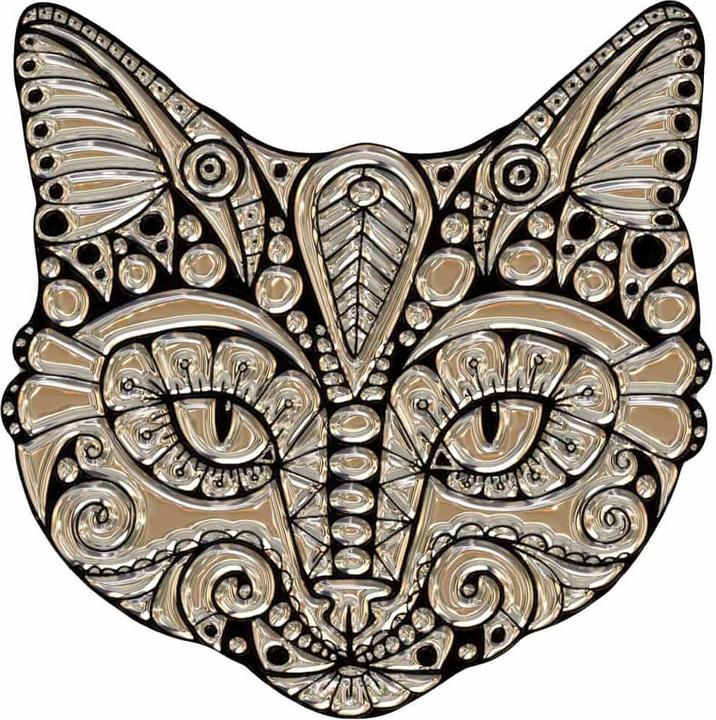 Produktbild Trenddeko Metallic Cat (50 x 50 cm)