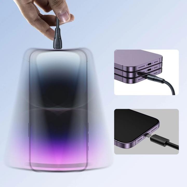 Actual product image Joyroom S-CL020A11 Surpass Series 20W Type-C to Lightning Fast Charging Data Cable 1.2m-Black (1.20 m, 20 W)