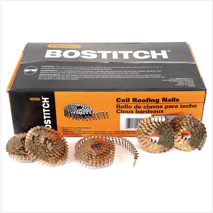 Bostitch CR2DCGAL Clou galvanisé pour toiture 3.05-22 GAL8 7.2M 7/8" / 22 mm lisse - 7200 pièces (7200 pièce(s), 22 mm)