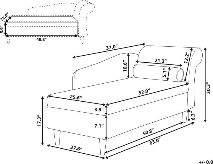 Produktbild Beliani Luiro (Recamiere)