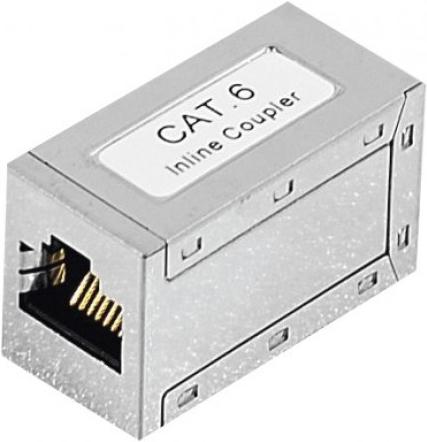 Actual product image Exertis Connect Modular adapter, Cat.6, RJ45 Bu./Bu. Adapter for connecting 2 patch cables (RJ45)