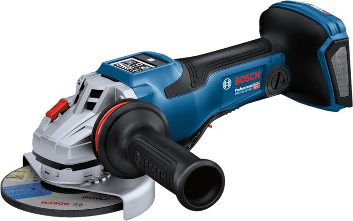 5.0 Ah, 1x Bosch GWS 18V-15 PSC Professional cordless angle grinder, 2x Bosch GBA 18 Volt, 5000 mAh Li-Ion battery, 1x Bosch GAL 18V-20 battery charger, 1x additional Vibration Control handle, 1x quick-release nut, 1x protective cover, 1x clip-on metal cut-off guard, 1x Bosch L-Boxx 136