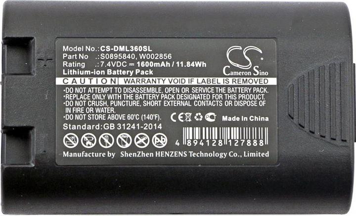 Actual product image Beltrona Printer battery 7.4 V 1600 mAh replaces original battery 1759398, S0895840, W002856 BELDML360SL (1 pcs., Device specific, 1600 mAh)
