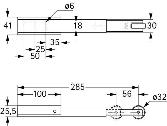 Produktbild Dormakaba Mitnehmerklappe MK 397 (Balkontür, Eingangstür, Holztür, Zimmertür, Indoor)