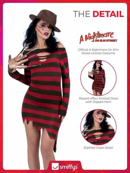Produktbild Smiffys Freddy Krueger Kostümkleid für Frauen (M)