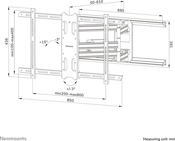 Actual product image Neomounts WL40S-850BL18 (Wall, 86", 60 kg)