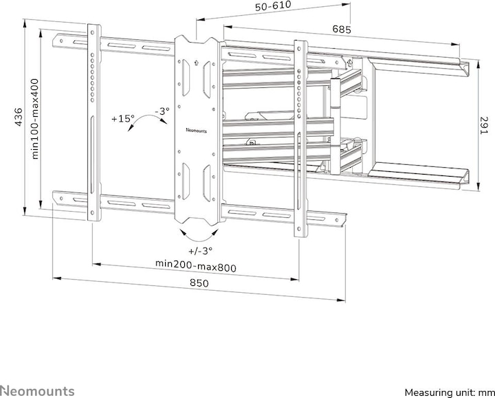 Actual product image Neomounts WL40S-850BL18 (Wall, 86", 60 kg)