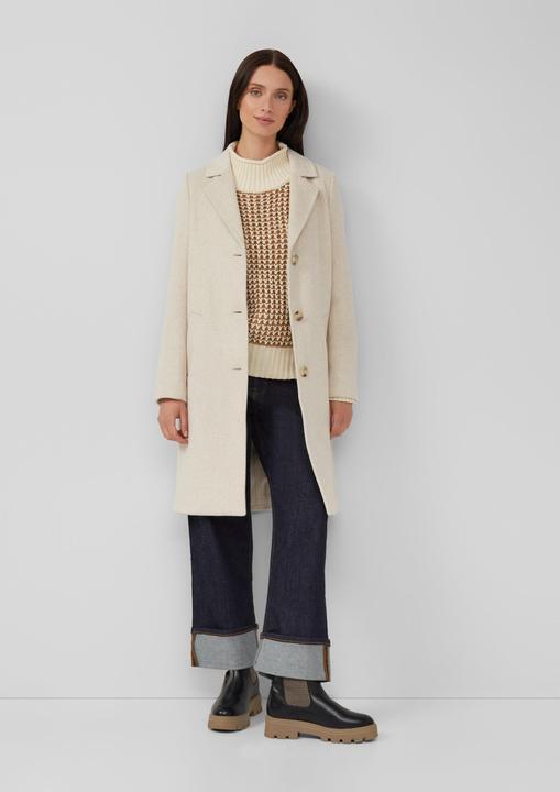 Produktbild s.Oliver Strickpullover Gemusterter Strickpullover mit Stehkragen im Relaxed Fit (48)