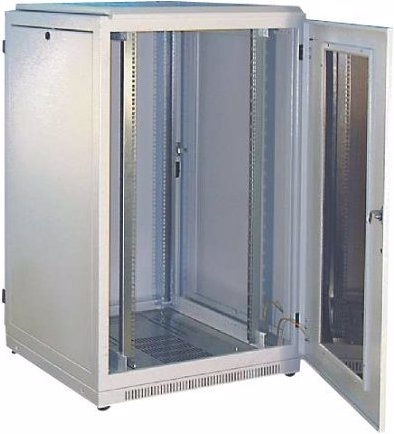 Produktbild Schweitzer Standverteiler Variante B - Schrank - Hellgrau, RAL 7035 - 24U - 48.3 cm (19") (24 HE, 19 Zoll Rack)