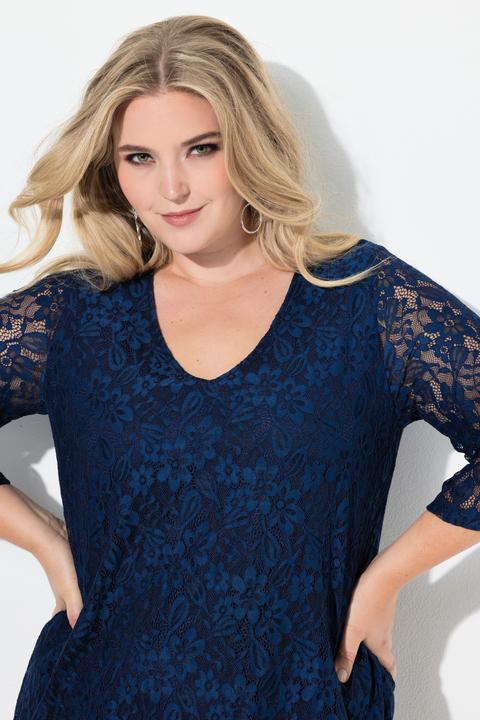 Produktbild Miamoda Spitzenkleid, blickdichtes Jersey-Unterkleid (54)