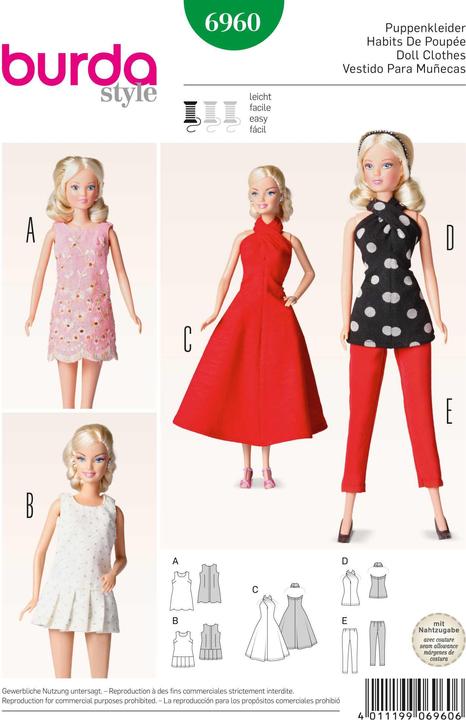 Pattern doll dresses