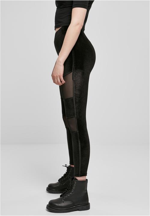 Produktbild Urban Classics Ladies Velvet Tech Mesh Leggings (XXL)