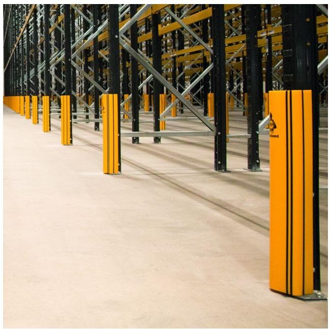 Actual product image A-Safe RackGuard™ narrow shelf leg protection