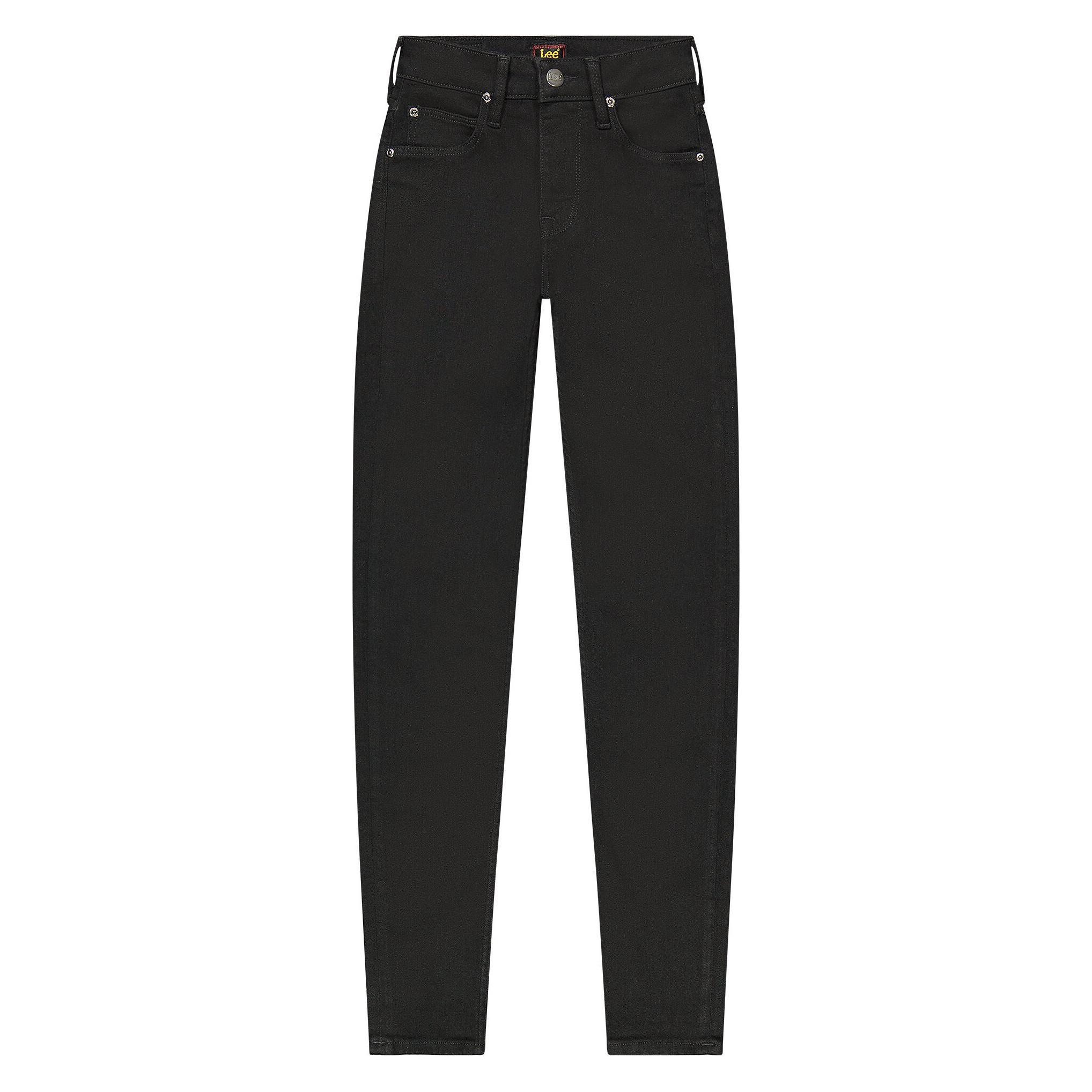 Lee, Vrouwen, Jeans, Scarlett High Black High Waist Skinny Jeans-Dames, Zwart, (33)