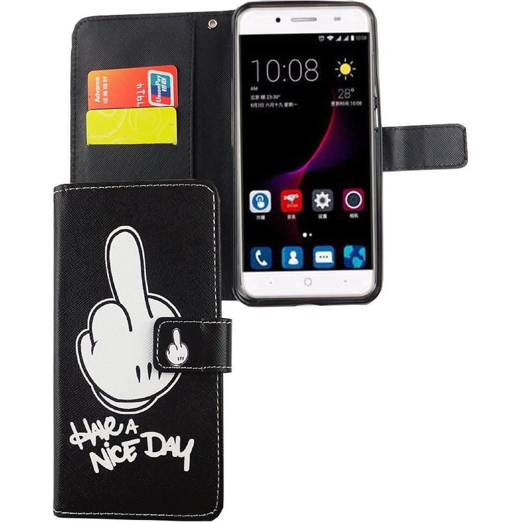 König Design Hülle Handy Schutz für ZTE Blade A2 Plus Case Cover Tasche Wallet Etui Bumper (ZTE Blade A2 Plus), Smartpho...