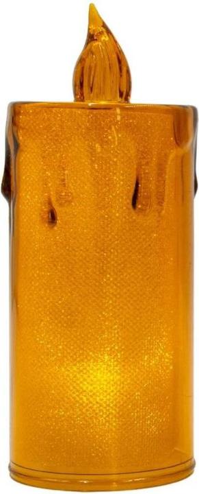 Produktbild Koopman Dekoracja świąteczna Świeca LED przezroczysta dekoracyjny złoty 10,5 cm na baterie 1szt