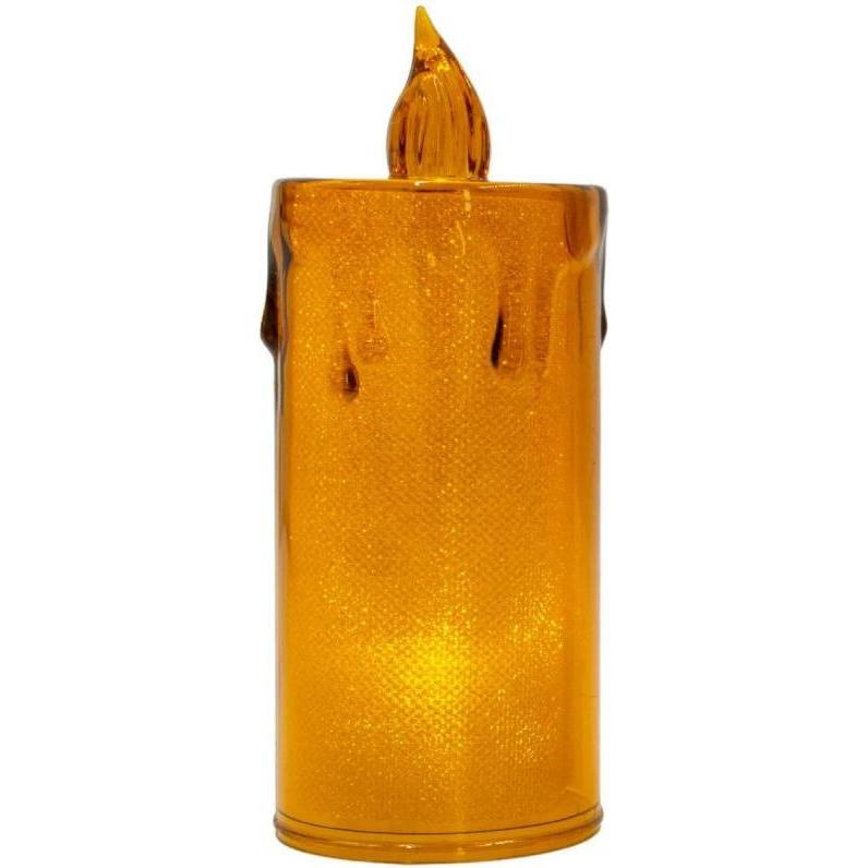 Koopman, Candela a LED, Dekoracja świąteczna Świeca LED przezroczysta dekoracyjny złoty 10,5 cm na baterie 1szt