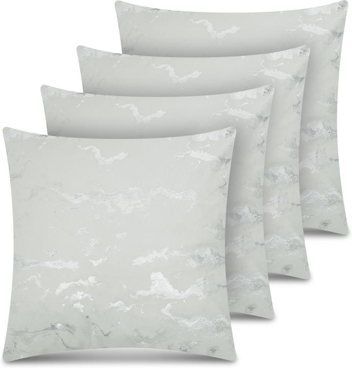 Aspero 4er Set Kissenbezüge mit Marmordesign 45x45cm Carrara - 9860 (45 x 45 cm)
