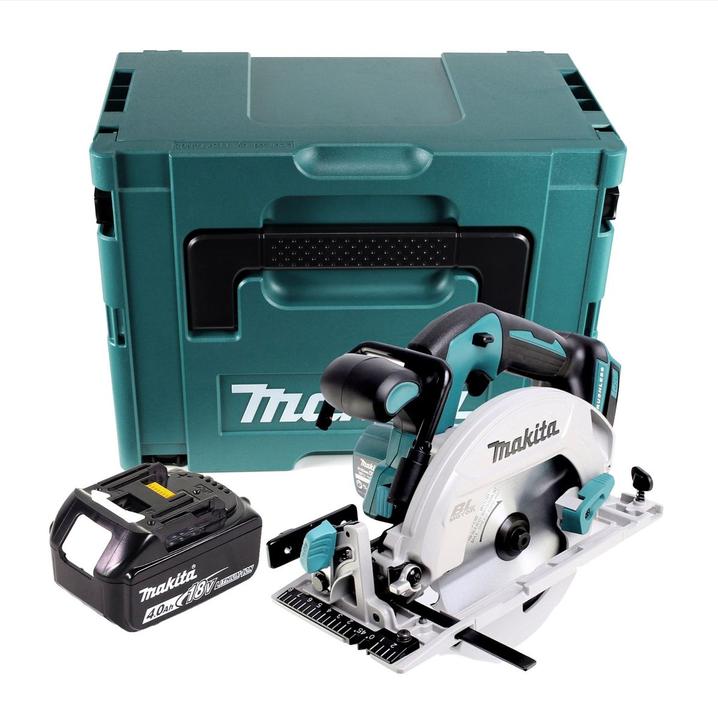 Produktbild Makita DHS 680 M1J Akku Handkreissäge 18 V 165 mm Brushless + 1x Akku 4,0 Ah + Makpac - ohne Ladeger