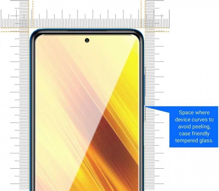 Actual product image Screenguard Xiaomi Poco X3 bulletproof glass protective film Case Friendly Design (1 Piece, Xiaomi Poco X3)