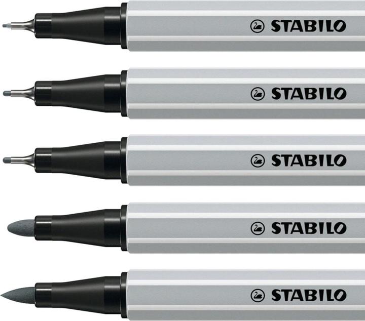 Produktbild STABILO Fineliner Creative Tips Arty (Hellgrau, Schwarz, 10 x)