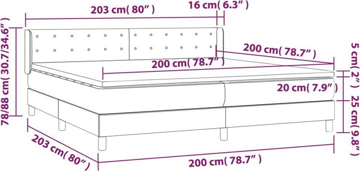 Image du produit vidaXL Boxspringbett (200 x 200 cm)