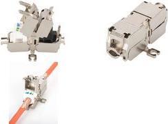 Produktbild Digitus Kupplung fur Feldanwendung CAT 6A 500 MHz fur AWG 22-26 geschirmt Keystone Design 26x35x80 mm (Keystone Modul)
