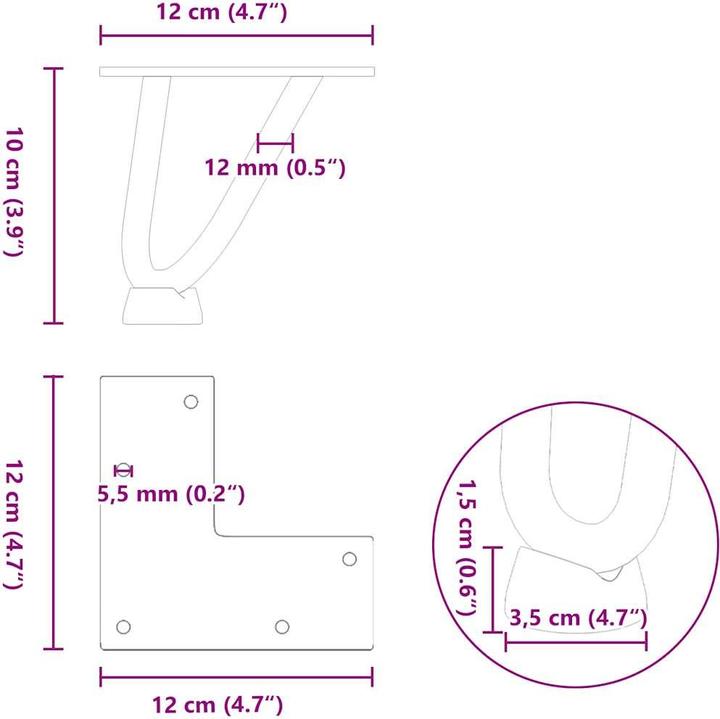 Immagine prodotto vidaXL Haarnadelbein