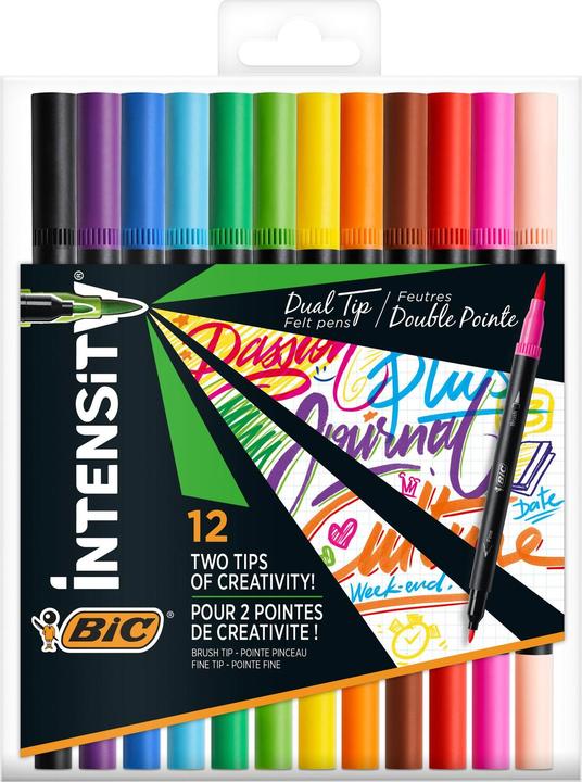 Actual product image Bic Fibre pencil Dual Tip (Multicoloured, 12 x)