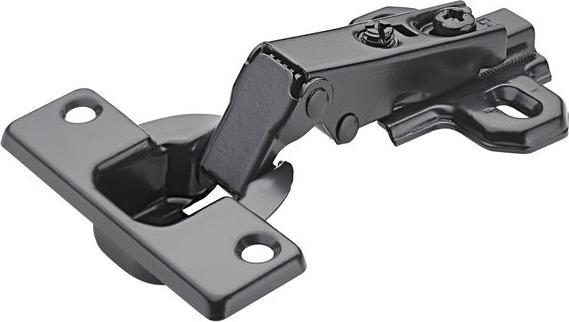 Hettich SlideOn Topfscharnier zum Aufschrauben 35 mm schwarz vorliegend