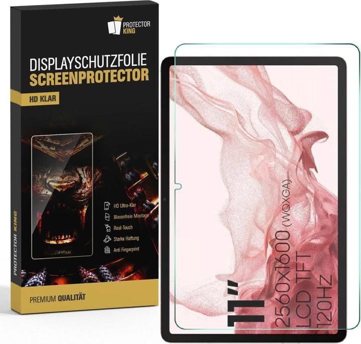 Produktbild Protectorking 4x Panzerfolie Anti-Shock Full Cover HD Klar (4 Stück, Galaxy Tab S9 FE)