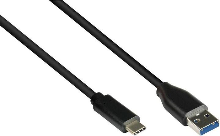 Produktbild Varia Anschlusskabel USB 3.0, USB 3.0 A Stecker an USB-C Stecker, CU, schwarz, 1m (1 m, USB 3.0)