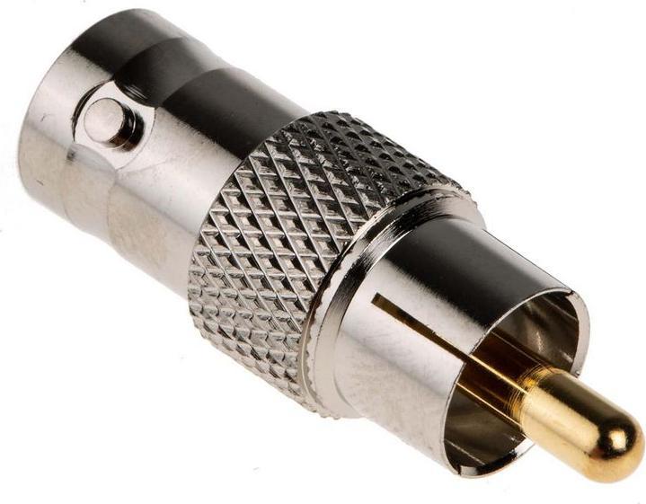 Actual product image RS PRO Audio AV adapter male RCA - female BNC