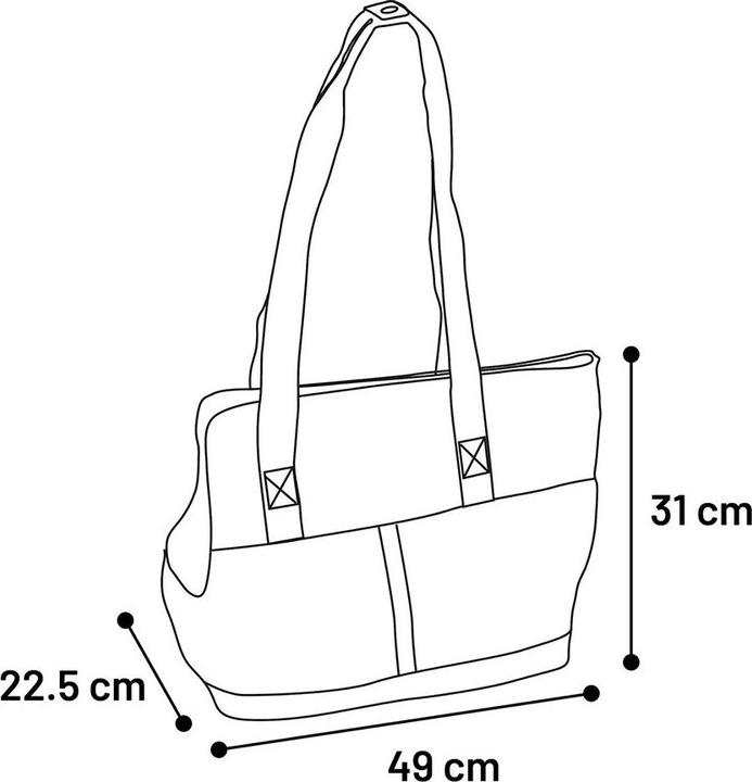 Produktbild Flamingo Hundtragetasche Belle schwarz (Hund, Waschbar)