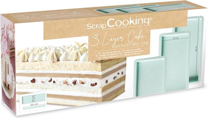Produktbild ScrapCooking Silikonform Schichtkuchen rechteckig