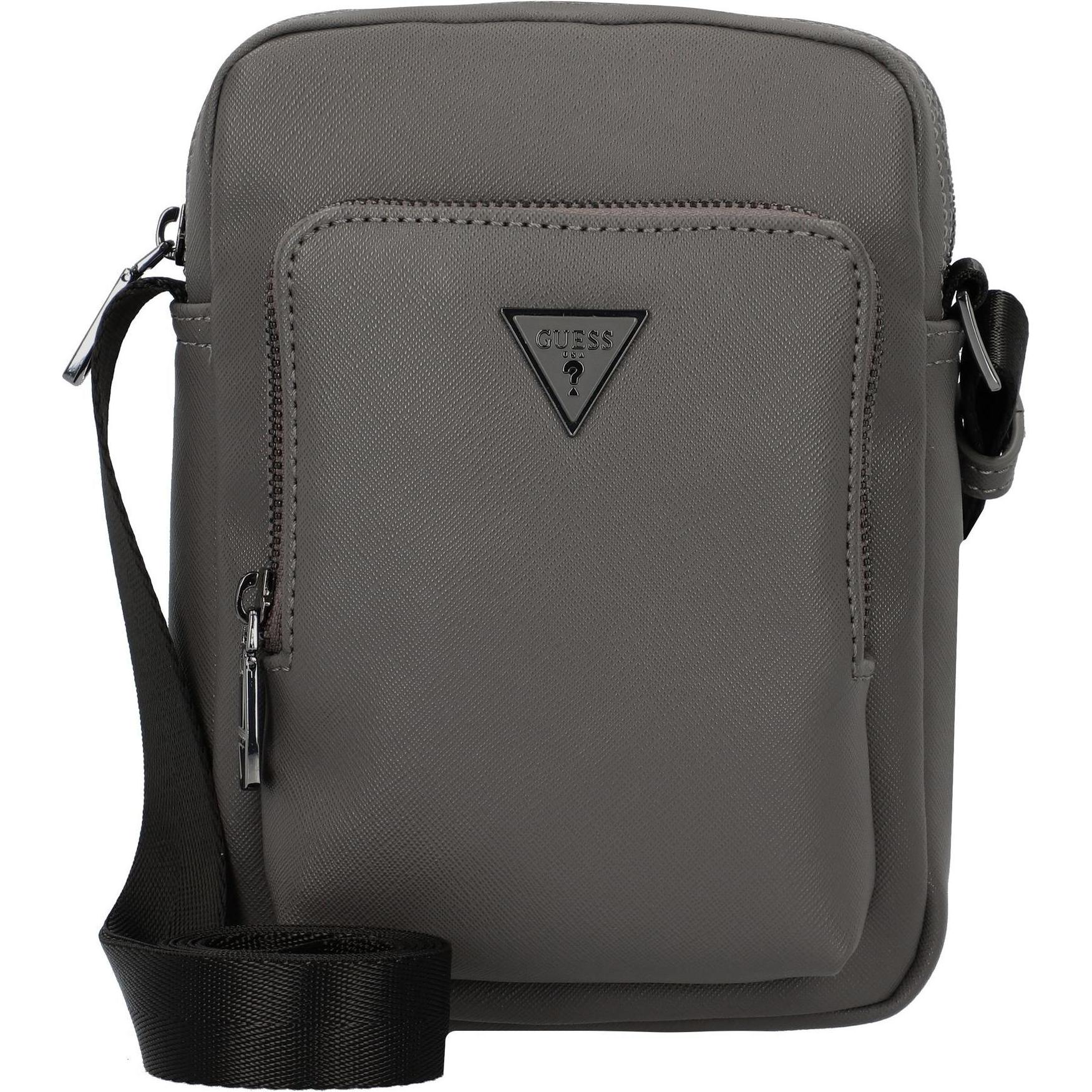 Guess, Handtasche, Milano Umhängetasche 20 cm, Grau