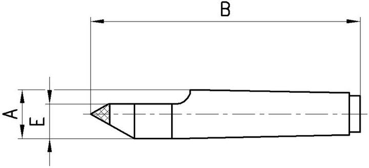 Actual product image Neriox Fixed centre point 60° with hard-metal tip MK 5